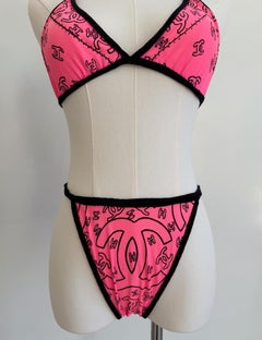 Chanel S/S 1994 Pink Bandana Print Bikini