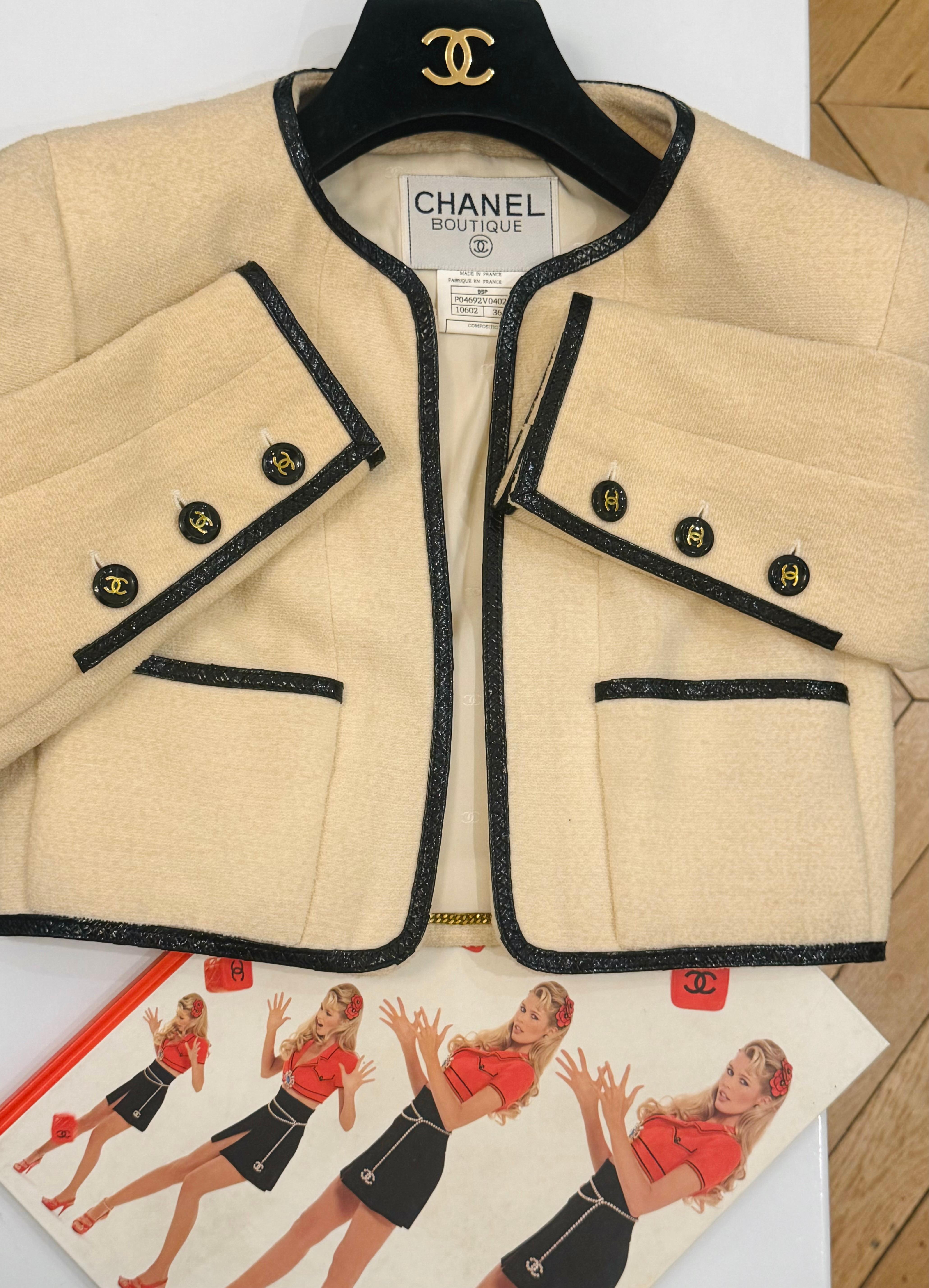 Chanel S/S 1995 Barbie Collection by Karl Lagerfeld veste croisée en vente 3