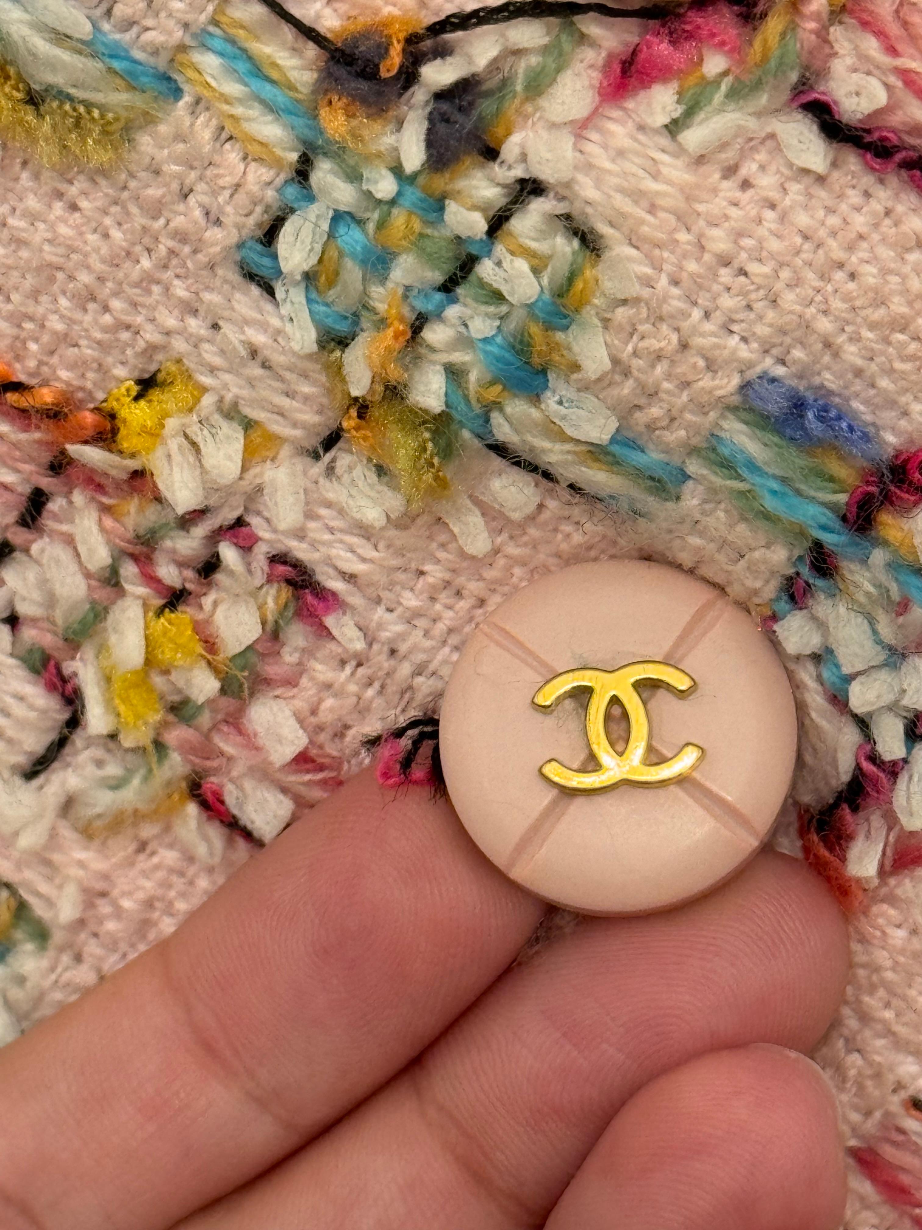 Chanel S/S 1995 Barbie Collection fantasy pink tweed runway suit skirt For Sale 3
