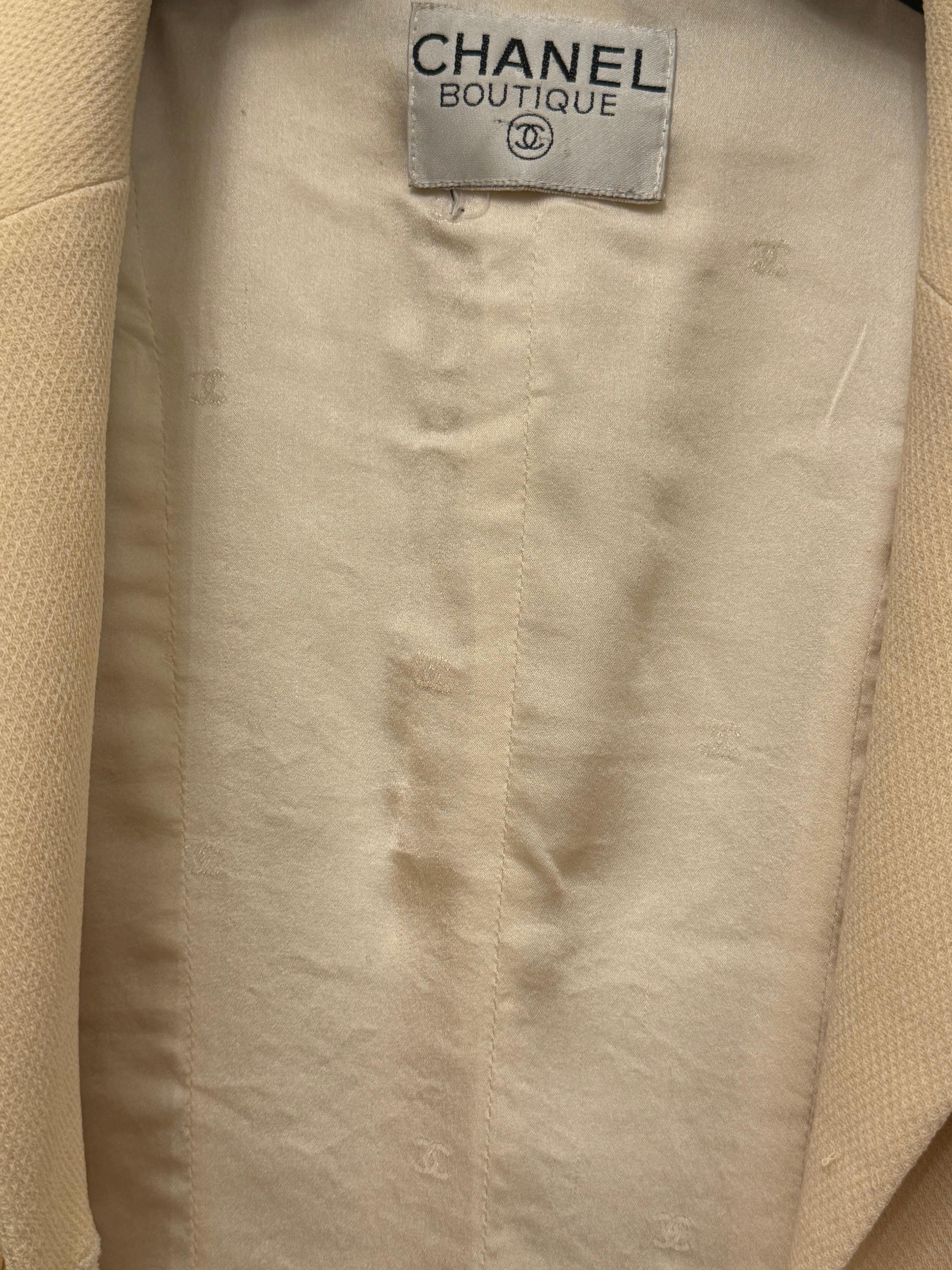 Chanel S/S 1995 Colección Barbie Chaqueta blanca de Karl Lagerfeld en Bueno estado para la venta en PARIS, FR