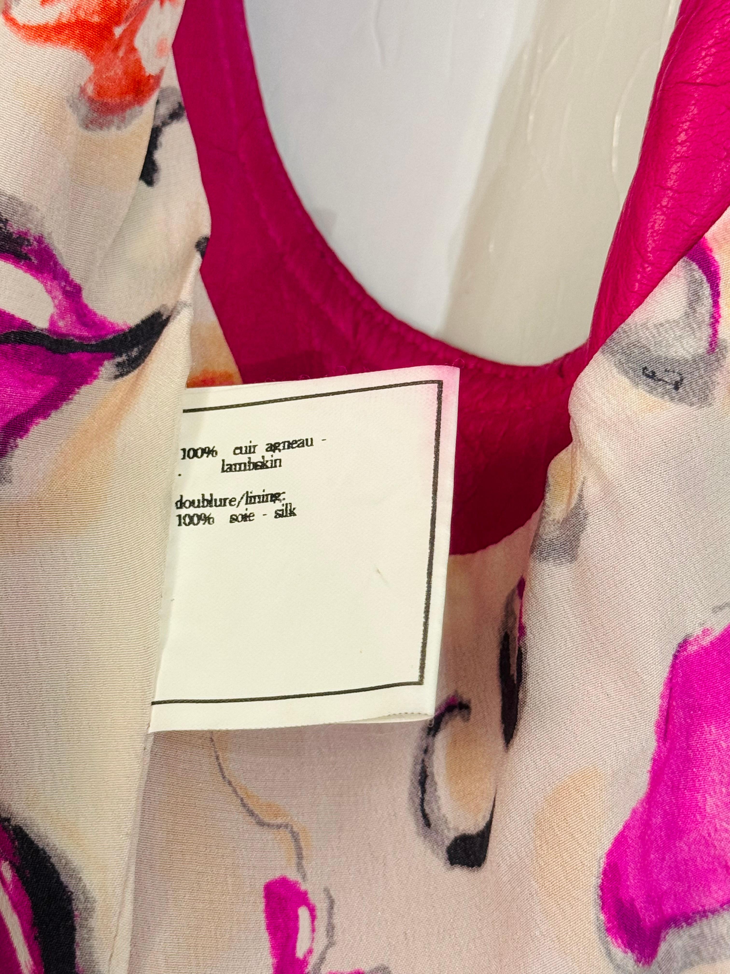 Chanel S/S 1995 Barbie Kollektion seltene rosa Lammfell Lederweste im Angebot 8