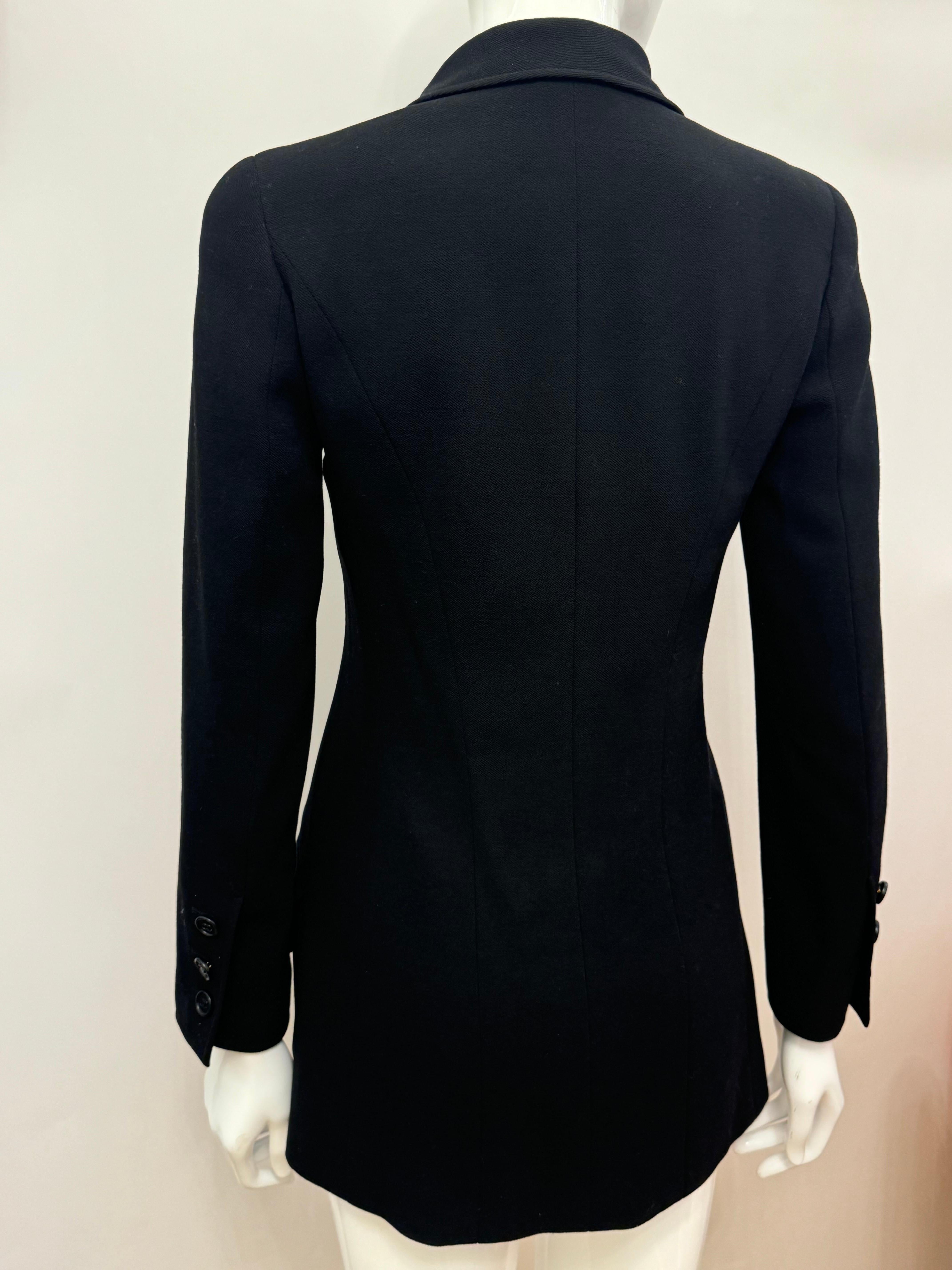 Chanel S/S 1997 Alpha Logo Coco Print lining black jacket by Karl Lagerfeld 5