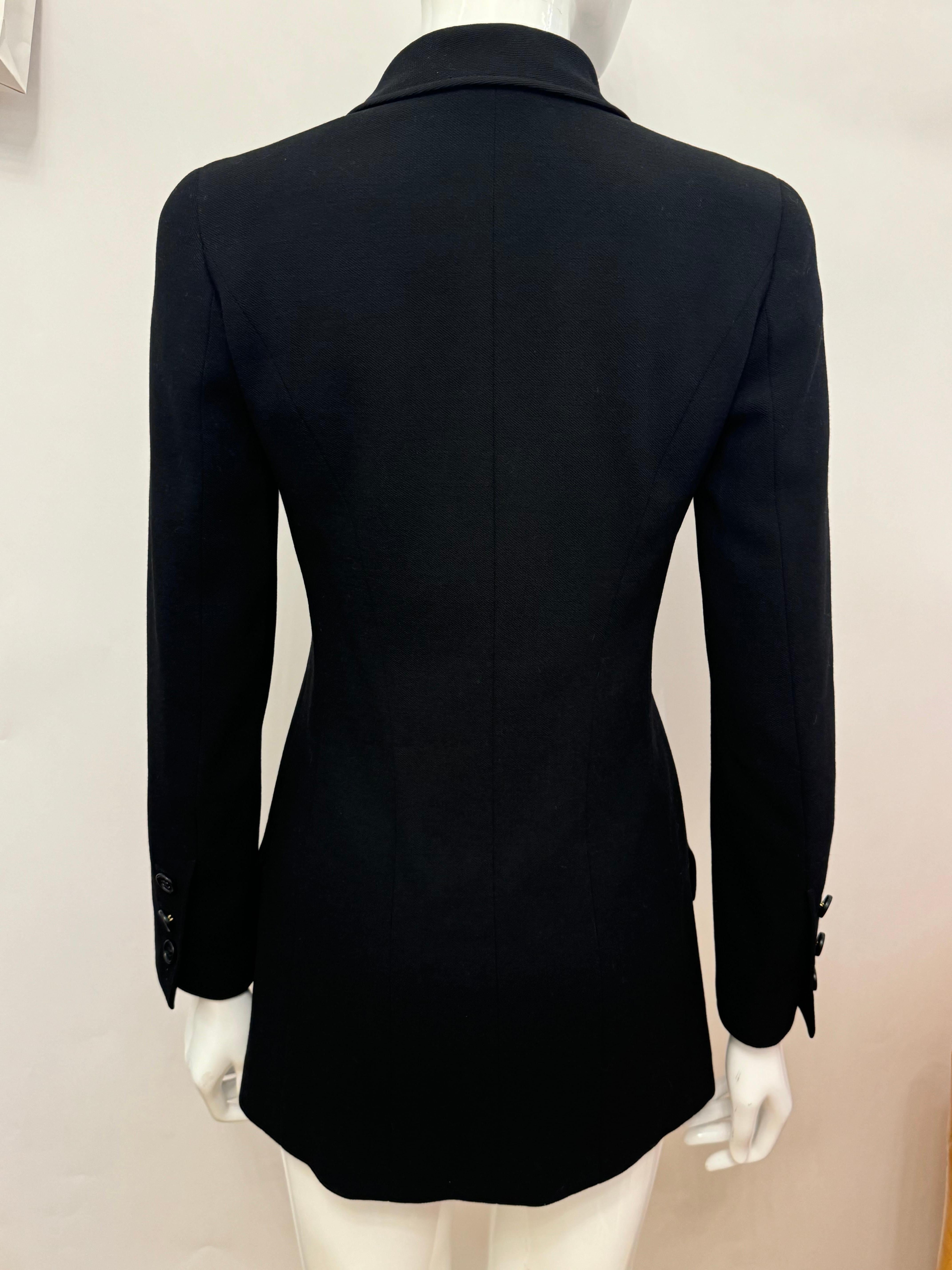 Chanel S/S 1997 Alpha Logo Coco Print lining black jacket by Karl Lagerfeld 12