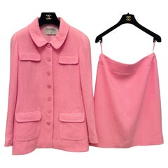 Chanel S/S 1997 bubble gum pink suit skirt by Karl Lagerfeld