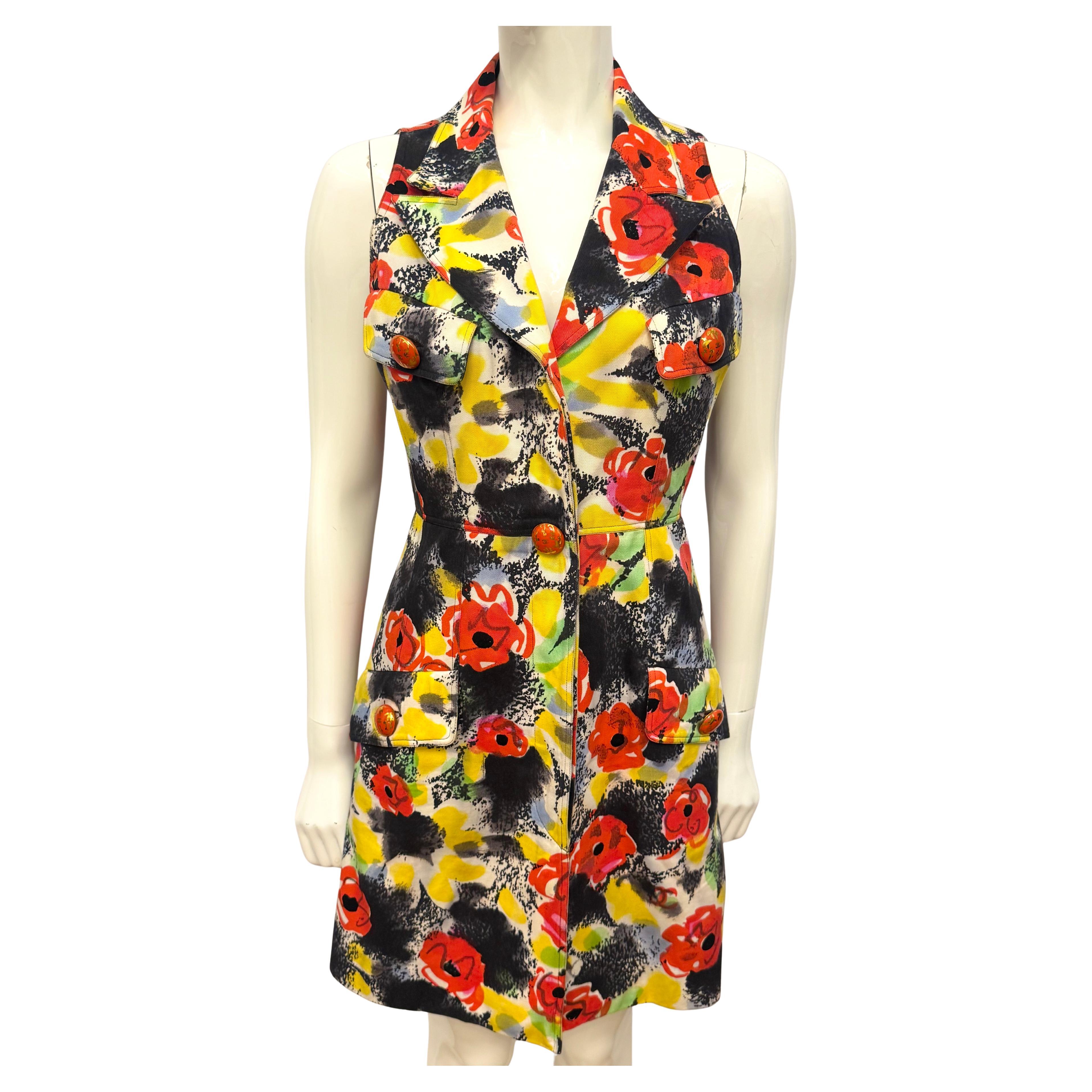 Chanel S/S 1997 floral print Kate Moss runway dress