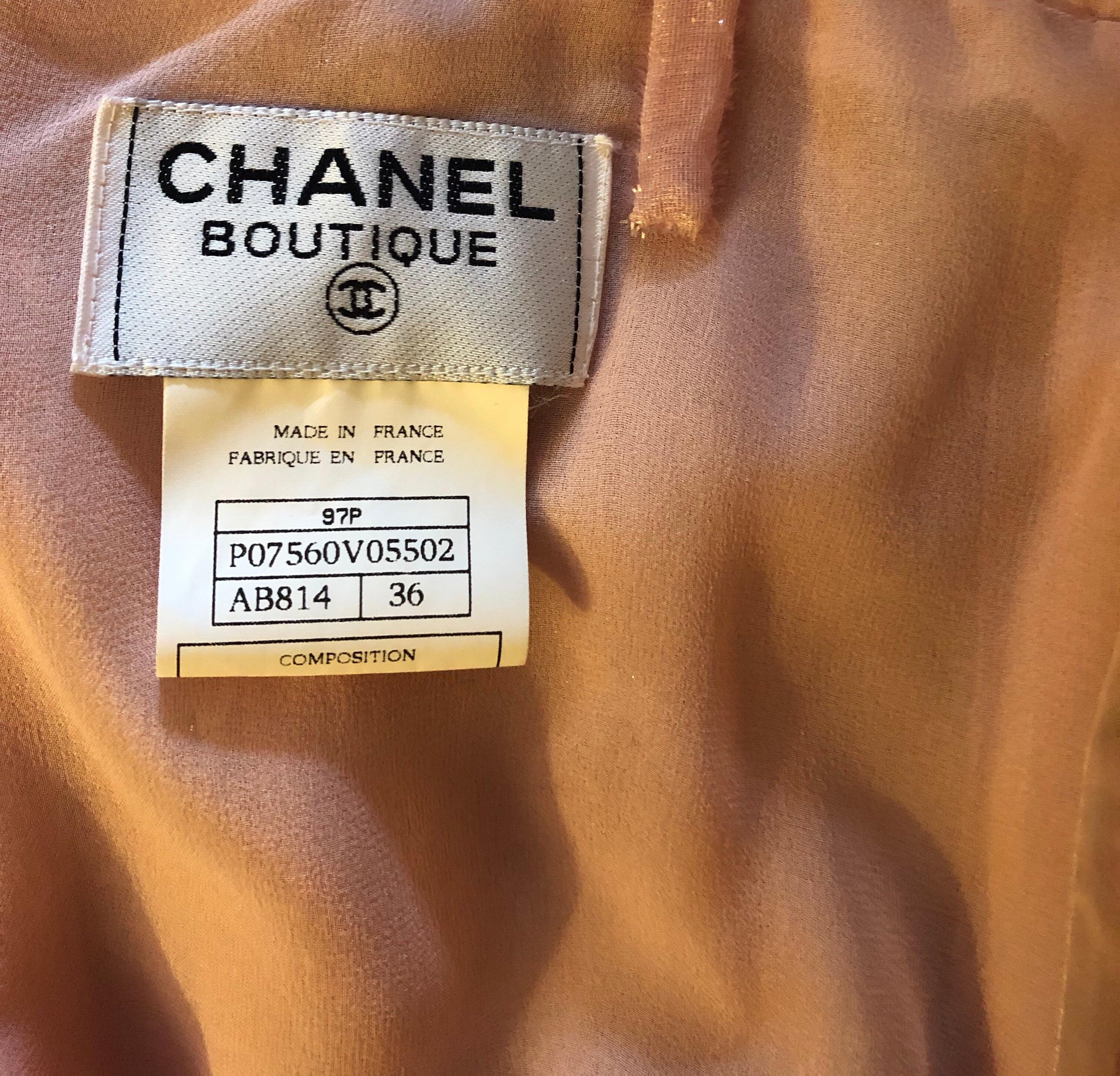 Chanel S/S 1997 Vintage Embellished Velvet Pink Dress Gown 2