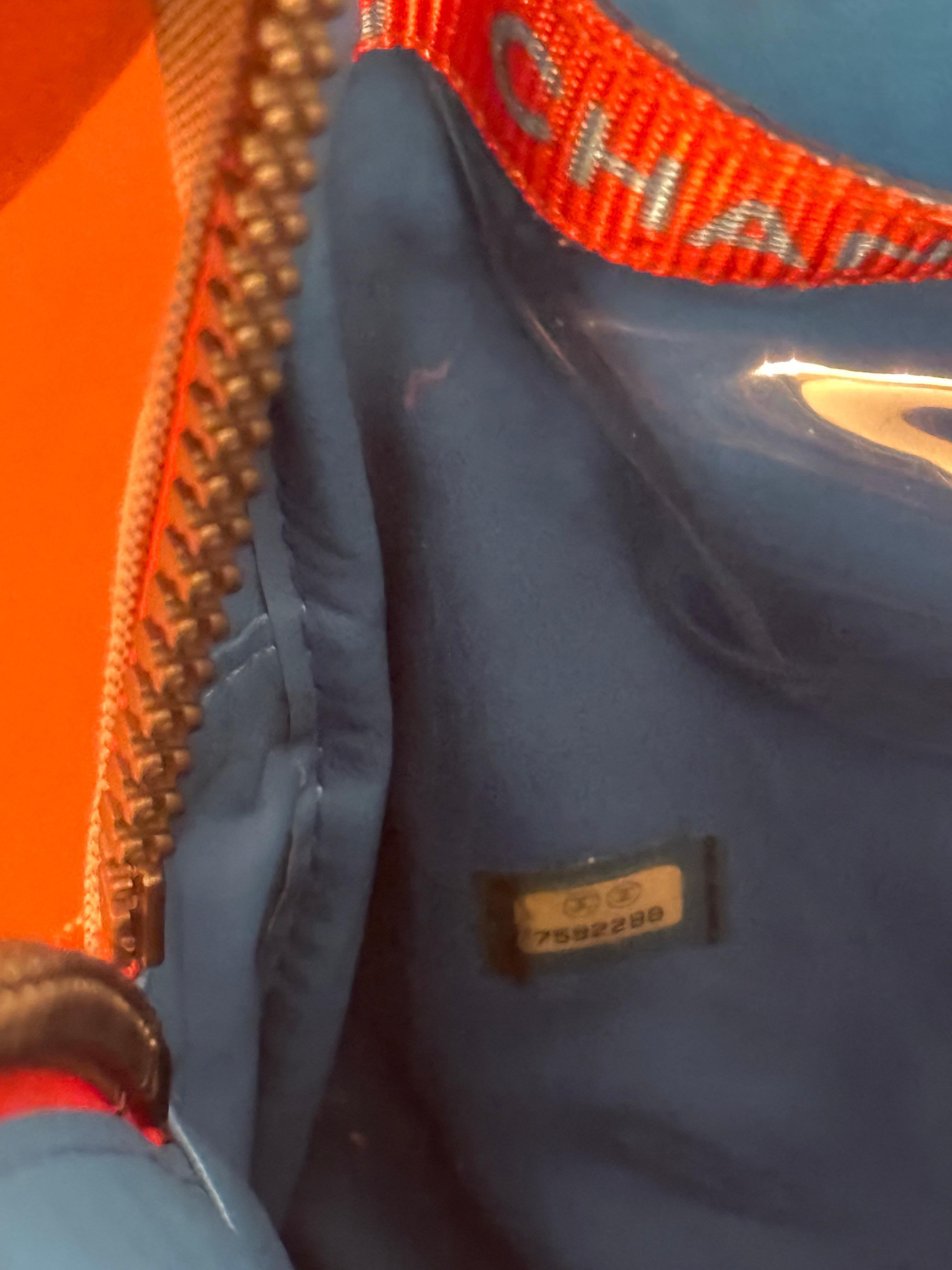 Chanel S/S 2002 nylon logo runway backpack For Sale 13