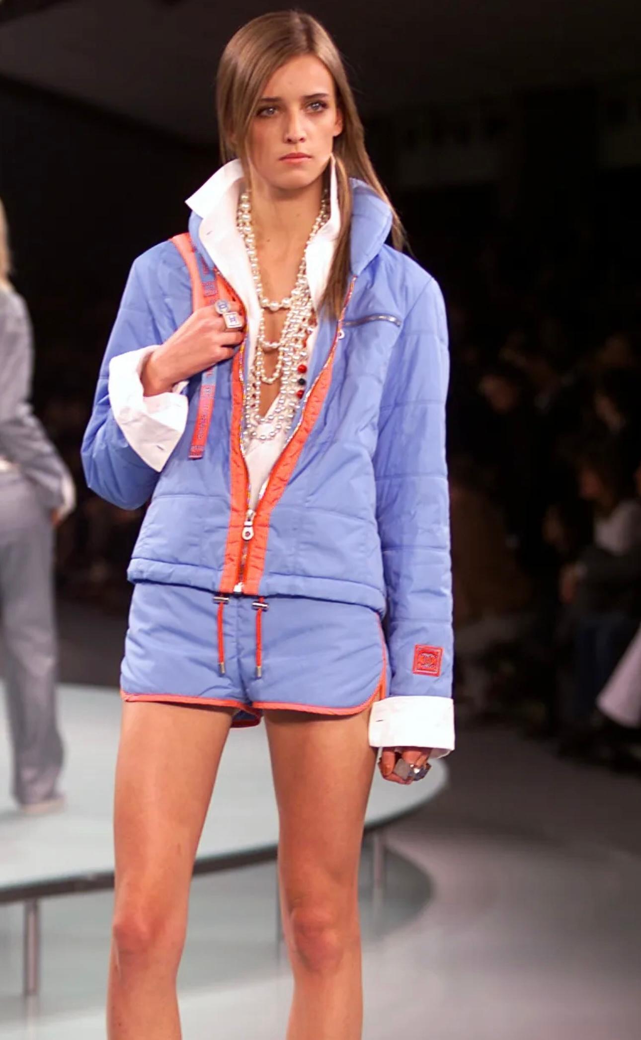 Chanel S/S 2002 nylon logo runway backpack For Sale 15