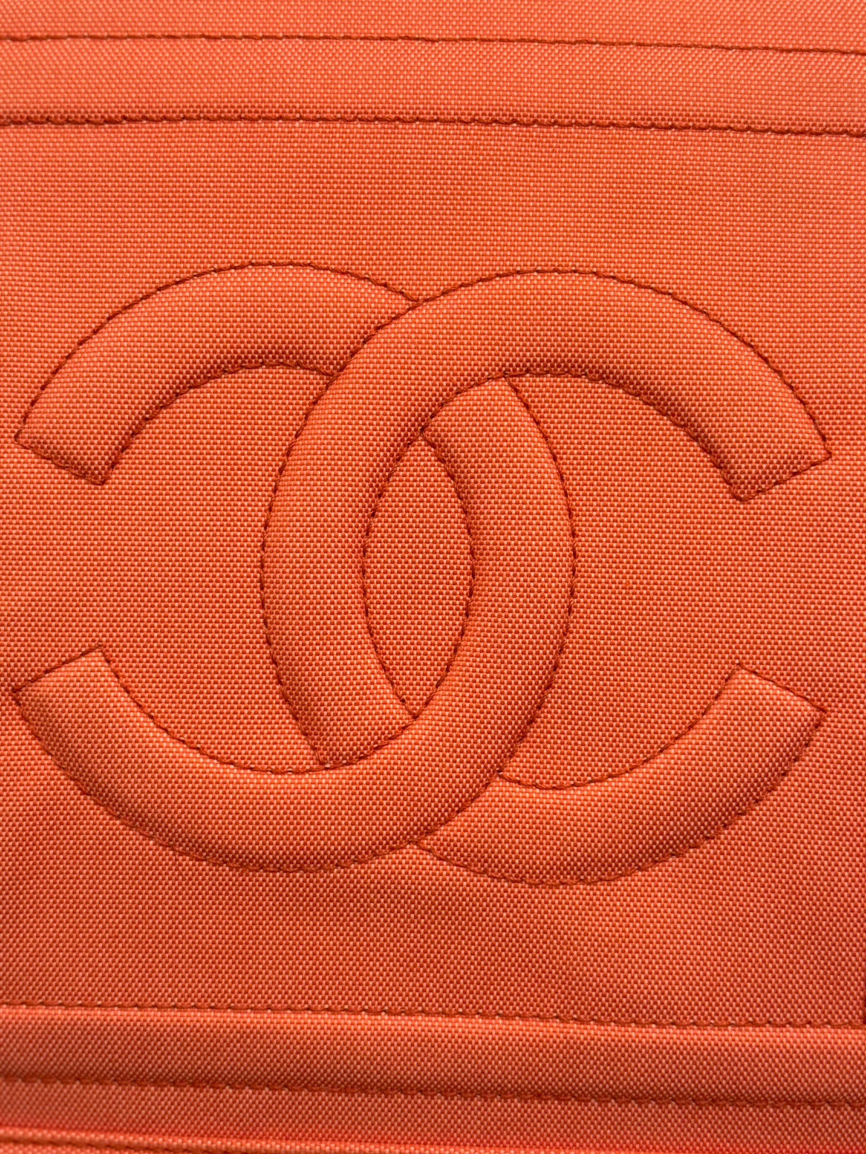 Chanel S/S 2002 nylon logo runway backpack For Sale 4
