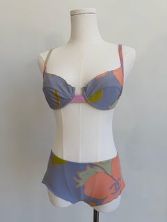 Chanel S/S 2003 Abstract Pop-Art Boyshort Bikini Set