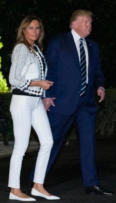 Chanel S/S 2005 rare ribbon tweed and sequins Melania trump jacket