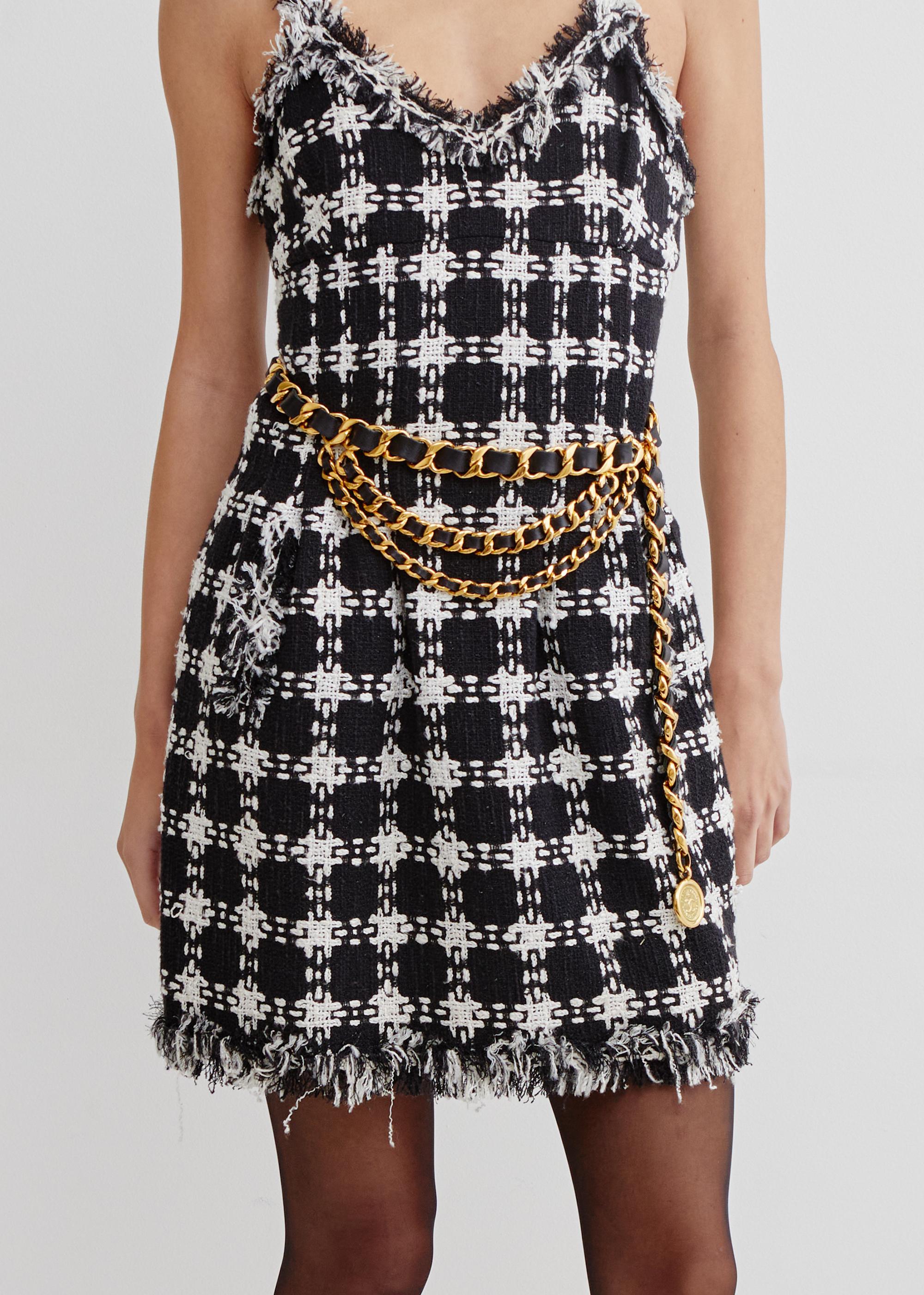 Chanel S/S 2007 runway Lesage black & white tweed mini dress Karl Lagerfeld 1