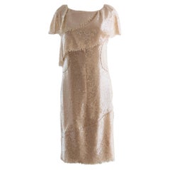 Chanel S/S 2008 Beige Sequin Embellished 08P Mini Dress