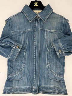Chanel S/S 2008 blue denim jacket by Karl Lagerfeld
