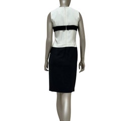 CHANEL S/S 2009 Black & White Tweed Bow Dress sz.38