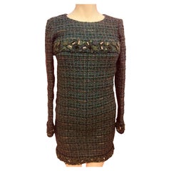 Robe verte en tweed fantaisie S/S 2012 de Chanel par Karl Lagerfeld