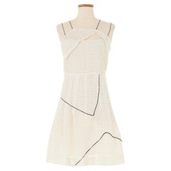 Used Chanel S/S 2012 Look 7 White Dress With Black Detailing