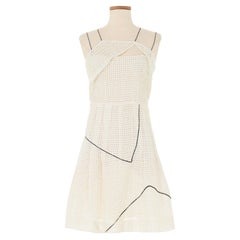 Chanel S/S 2012 Look 7 White Dress With Black Detailing
