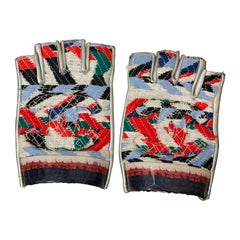 Chanel S/S 2016 airlines collection runway fingerless gloves by Karl Lagerfeld