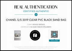 Chanel S/S 2019 By The Sea PVC Transparent Sand 19P Classic Flap Bag