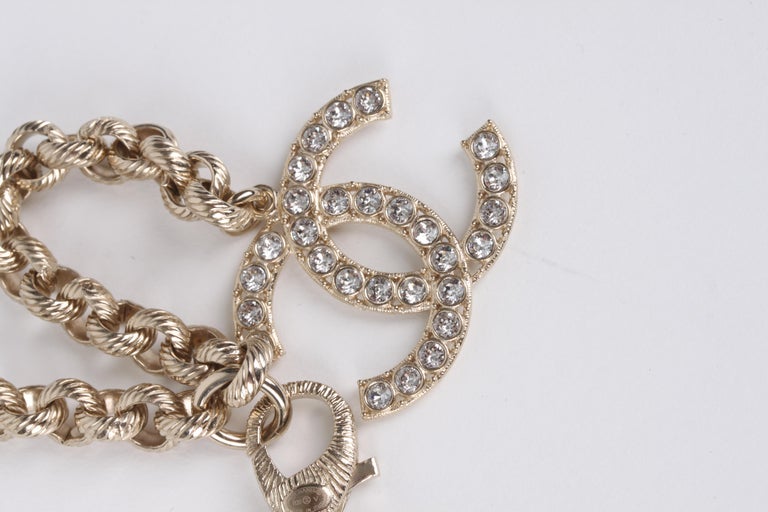 Chanel S/S 2019 Crystal Logo Gold Chain Belt at 1stDibs chanel chain