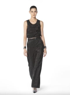 Chanel S/S 2019 Pre-Collection Black CC Logo Gold Chain 19P Crop Top