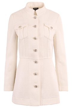 Chanel S/S 2023 Jacke aus weißem Tweed