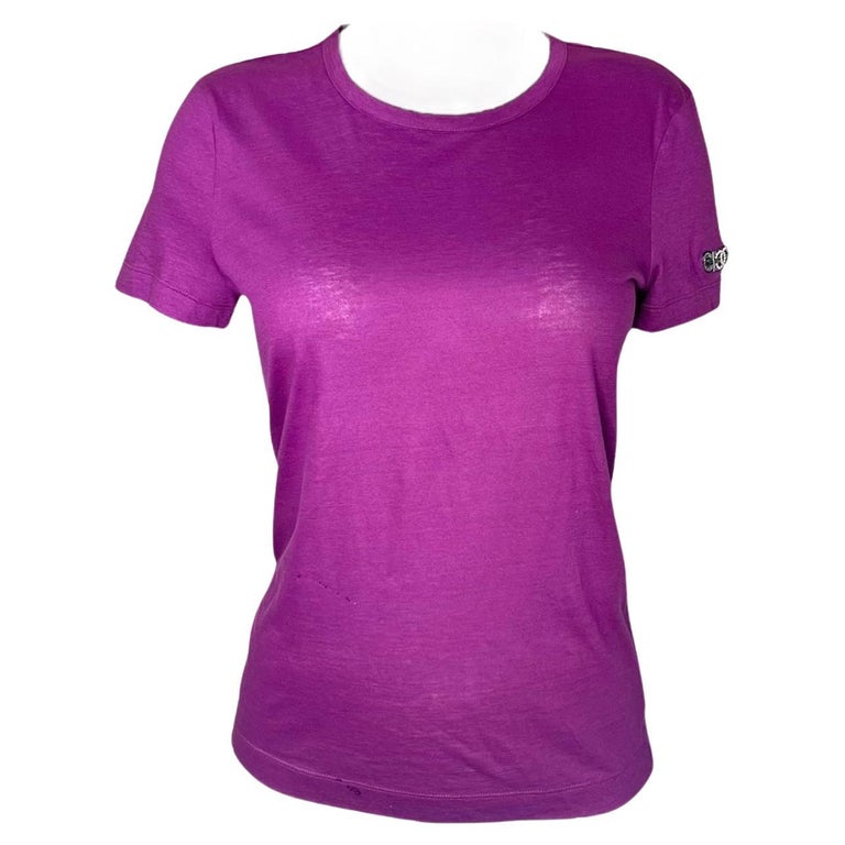 Maglietta a maniche corte in cotone Chanel P/E viola, 2009 in