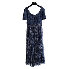 Chanel F/S2012 Starry Night Navy Fantasy Tweed Gripoix 12P Maxikleid aus Tweed