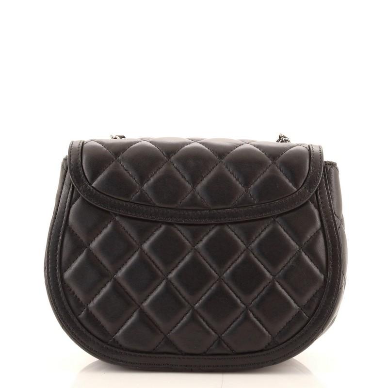 Chanel Saddle Bag Quilted Calfskin Small In Good Condition In NY, NY