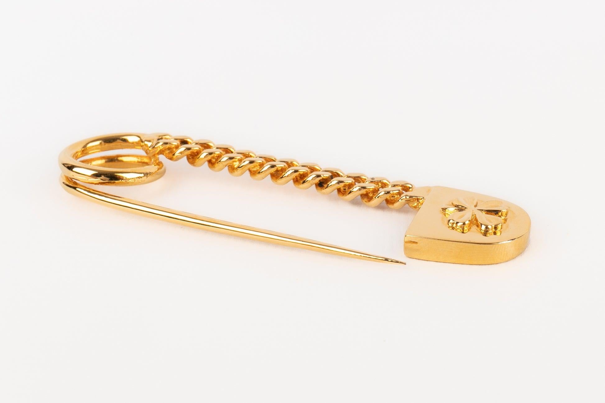 Chanel Safety Pin Brooch Haute Couture In Excellent Condition For Sale In SAINT-OUEN-SUR-SEINE, FR