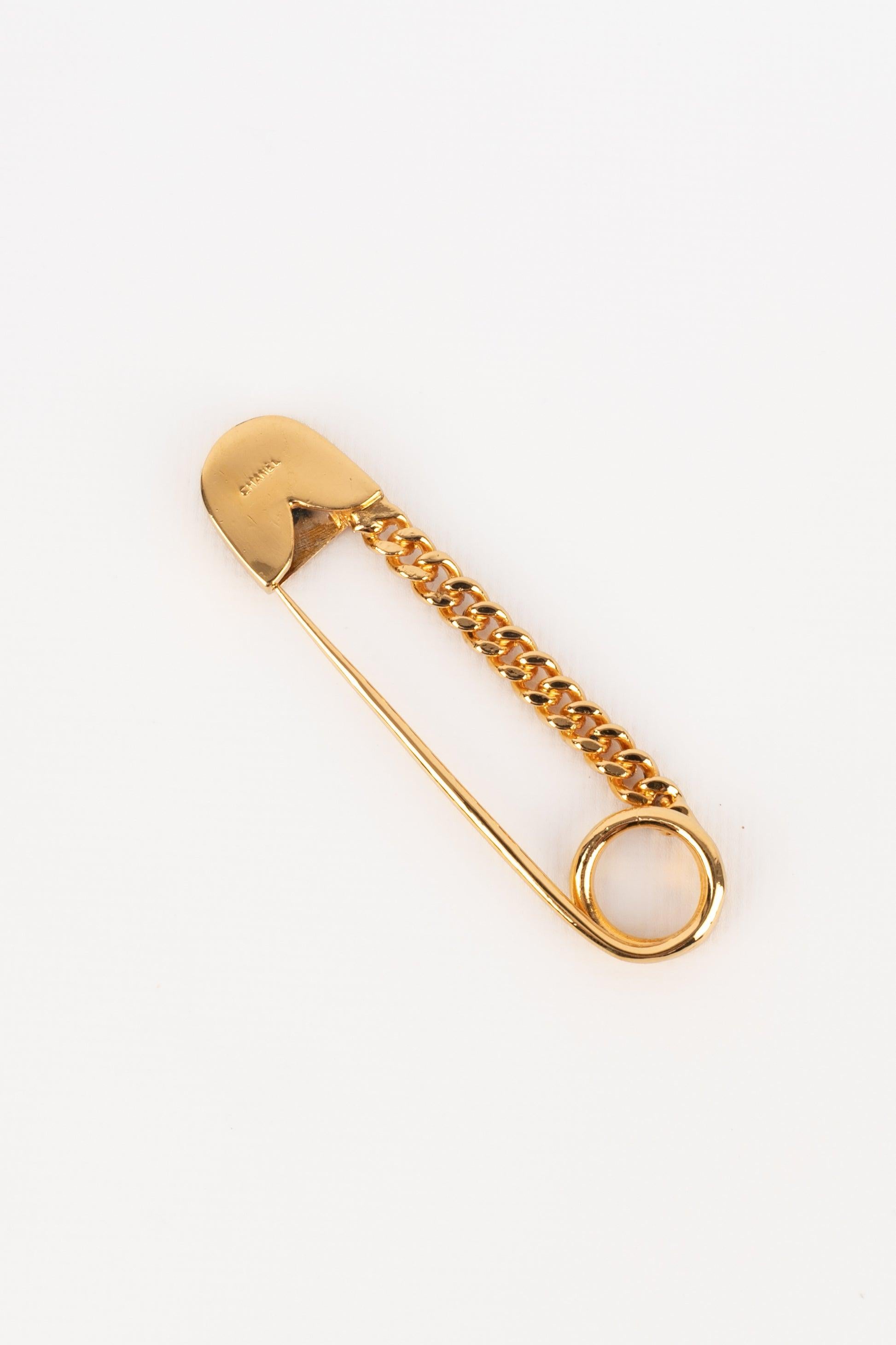 Chanel Safety Pin Brooch Haute Couture For Sale 1