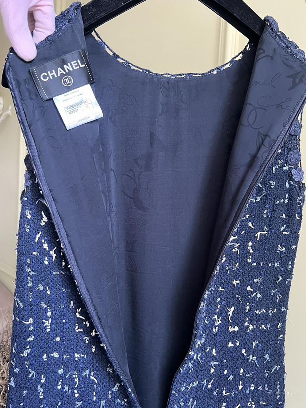 Chanel Saint-Tropez Ad Campaign Tweed Dress 34 FR 9