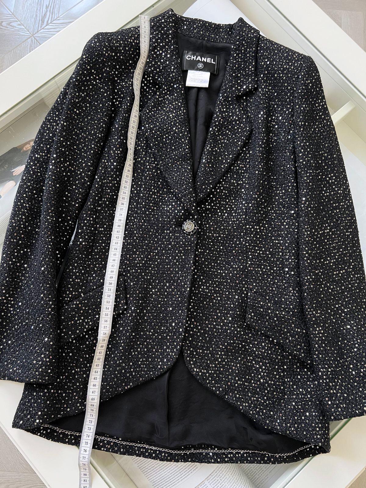 Chanel Saint Tropez Cruise Sequins Black Tweed Jacket 7
