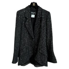 Chanel Saint Tropez Cruise Sequins Black Tweed Jacket