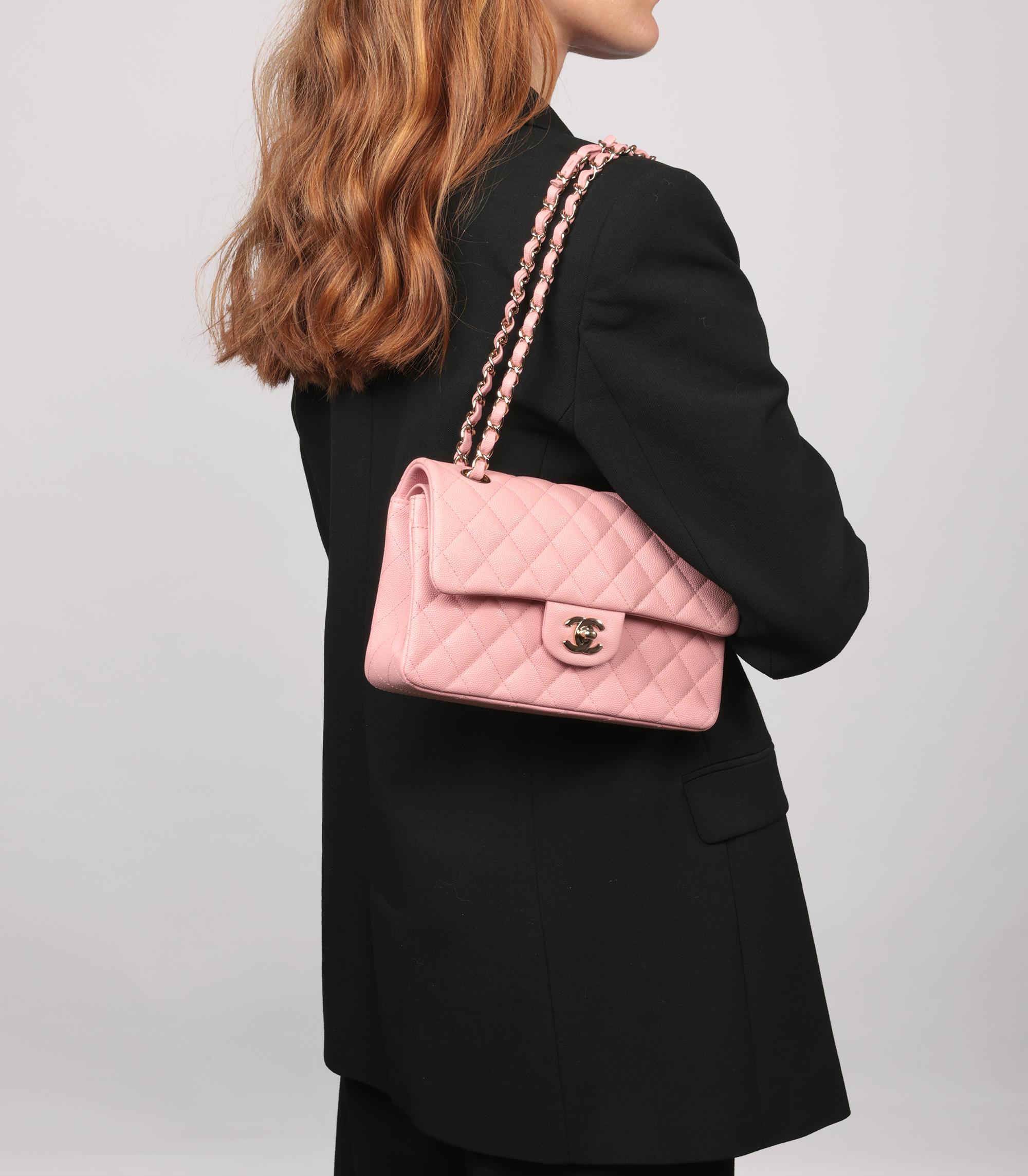 Chanel Sakura Pink Quilted Caviar Leather Small Classic Double Flap Bag

Product Details
Xupes Ref: HB5731
Brand: Chanel
Model: Small Classic Double Flap Bag
Type: Shoulder
Serial Number: G01840N6
Age: 2022
RRP: £8,510
Accompanied By: Chanel Dust