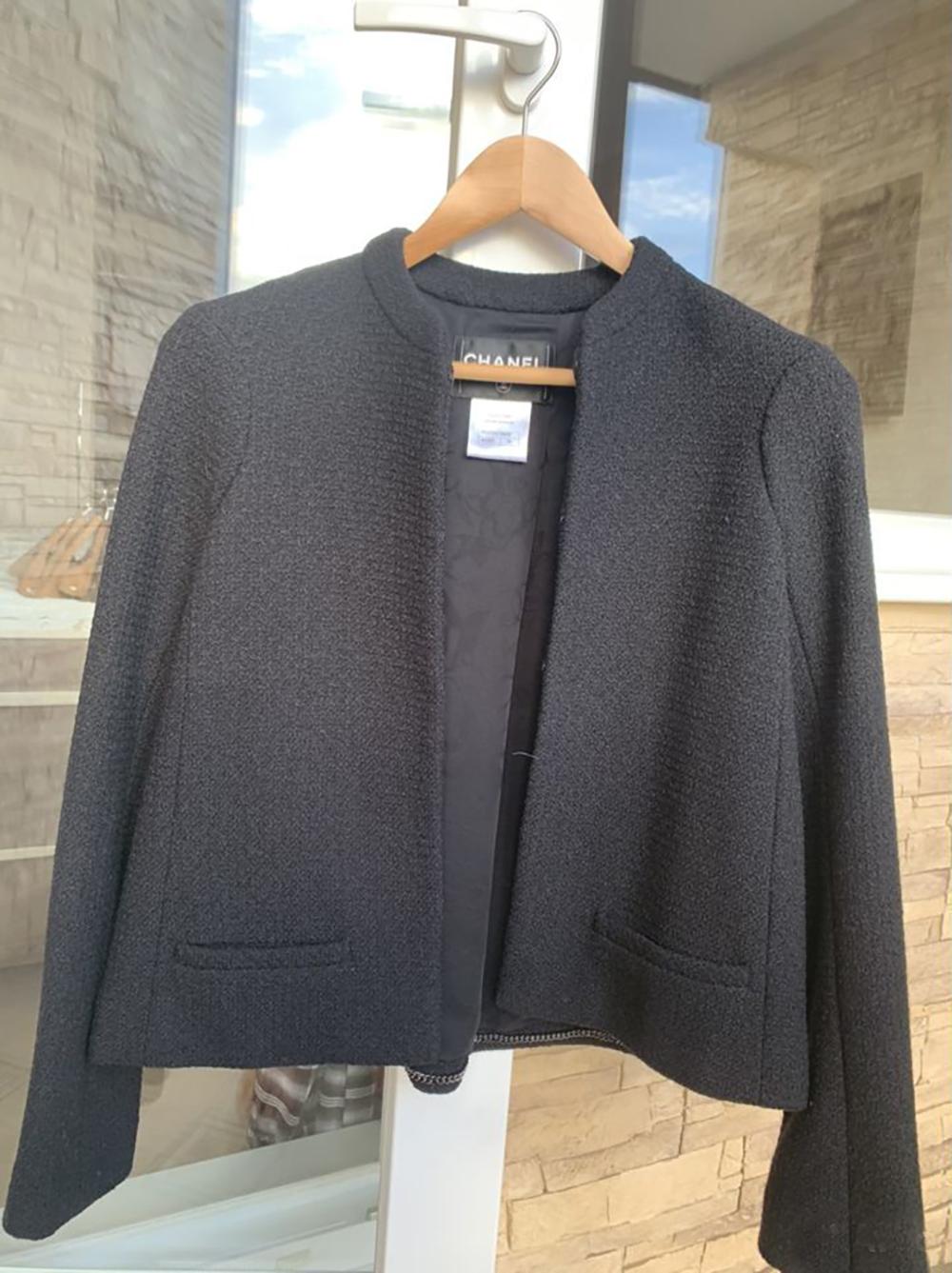 Chanel Salzburg CC Buttons Black Tweed Jacket 3