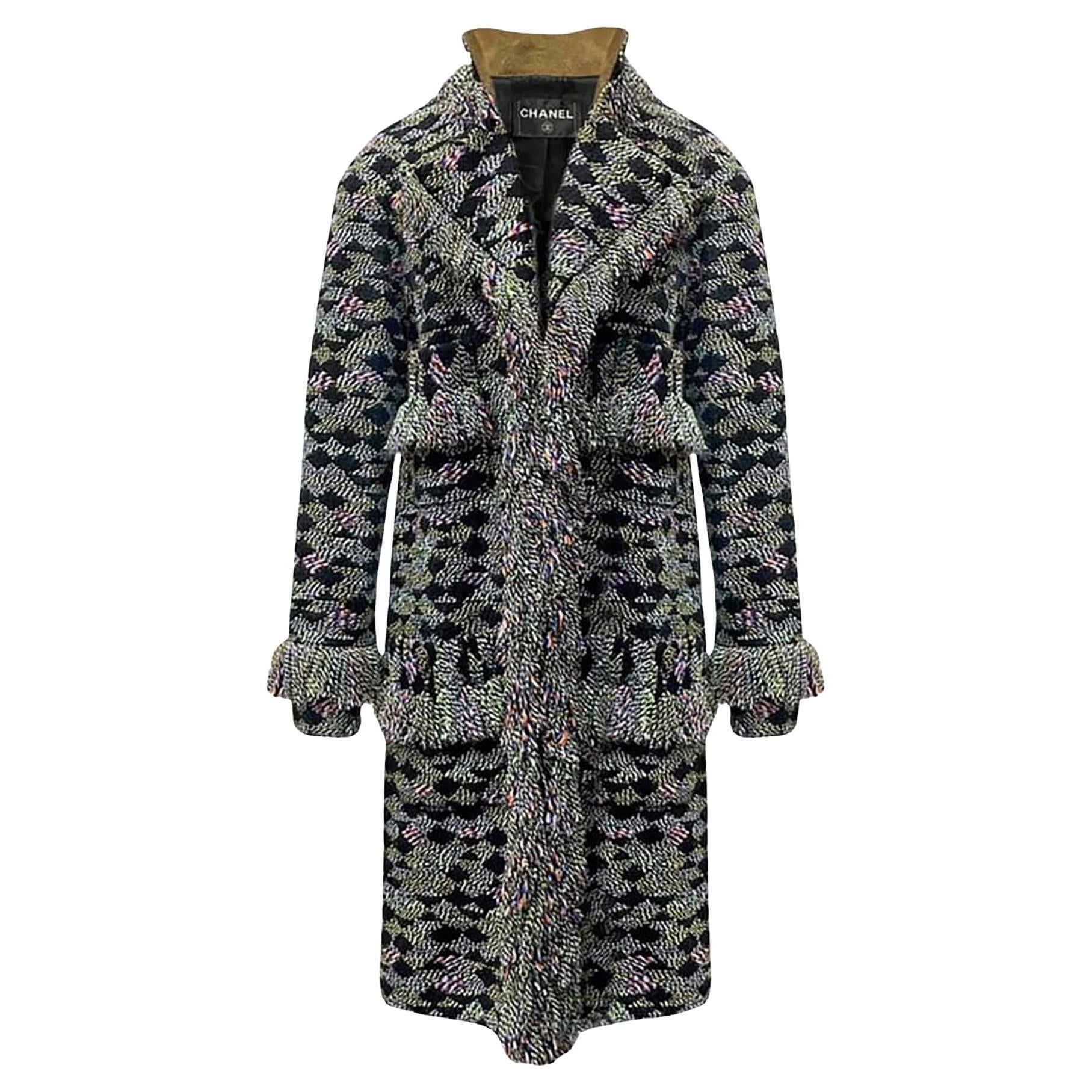 Chanel Salzburg Collection Multicoloured Tweed Coat For Sale