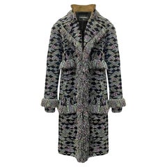 Chanel Salzburg Kollektion Mehrfarbiger Tweed-Mantel