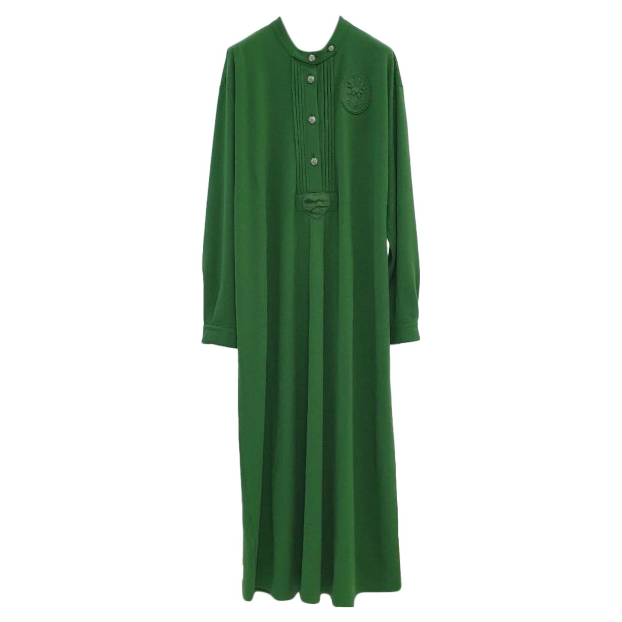 Chanel Salzburg Green Wool Maxi Dress