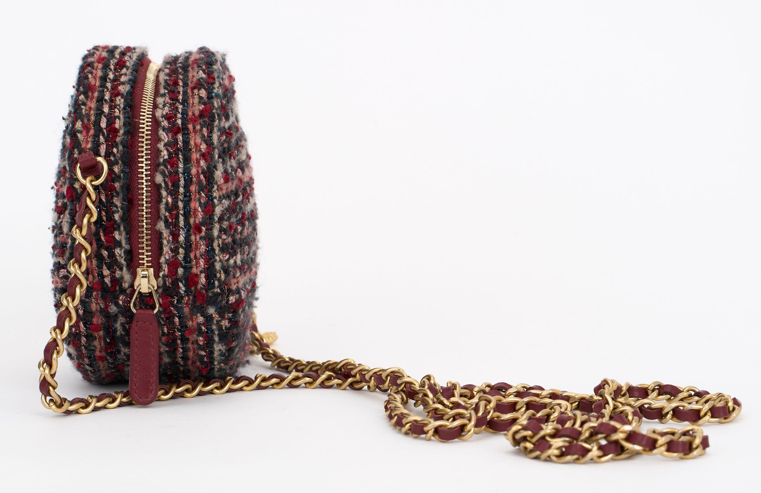Black Chanel Salzburg Tweed Round Crossbody For Sale