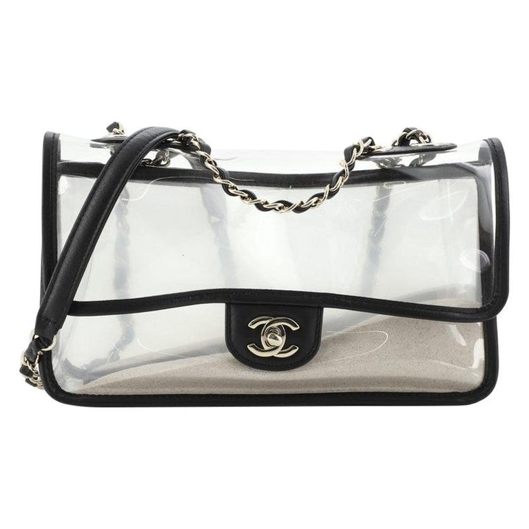 Chanel Sand By The Sea Flap Bag PVC with Lambskin Medium at 1stDibs | chanel  sand by the sea bag price