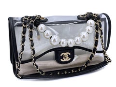 Chanel Sand by the Sea Pearl and PVC Flap Bag 67873