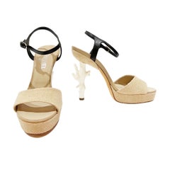 Chanel Sand & Coral Platform Heels (Spring2012)