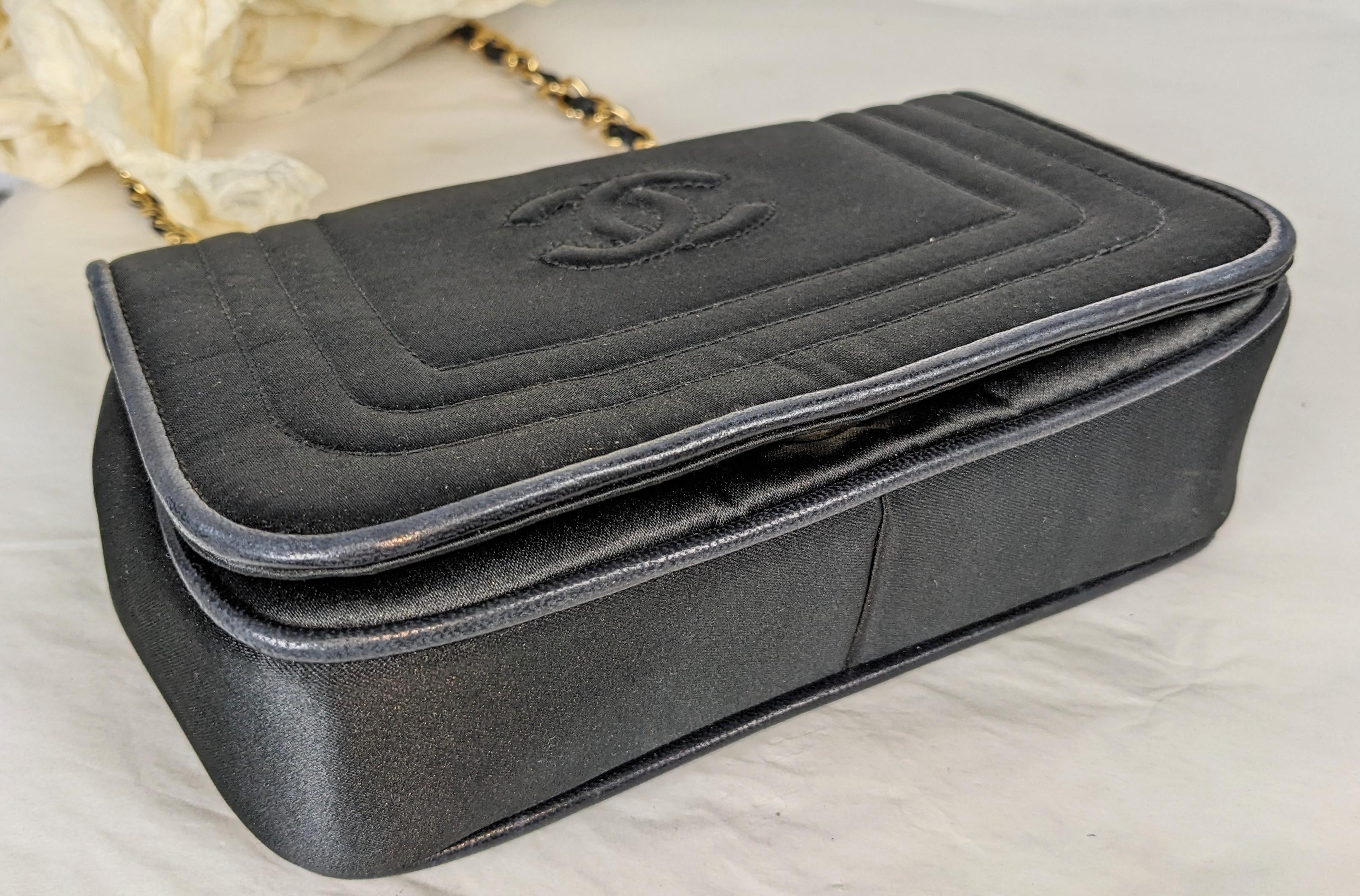 Chanel Satin and Calfskin Mini Shoulder Bag For Sale 7