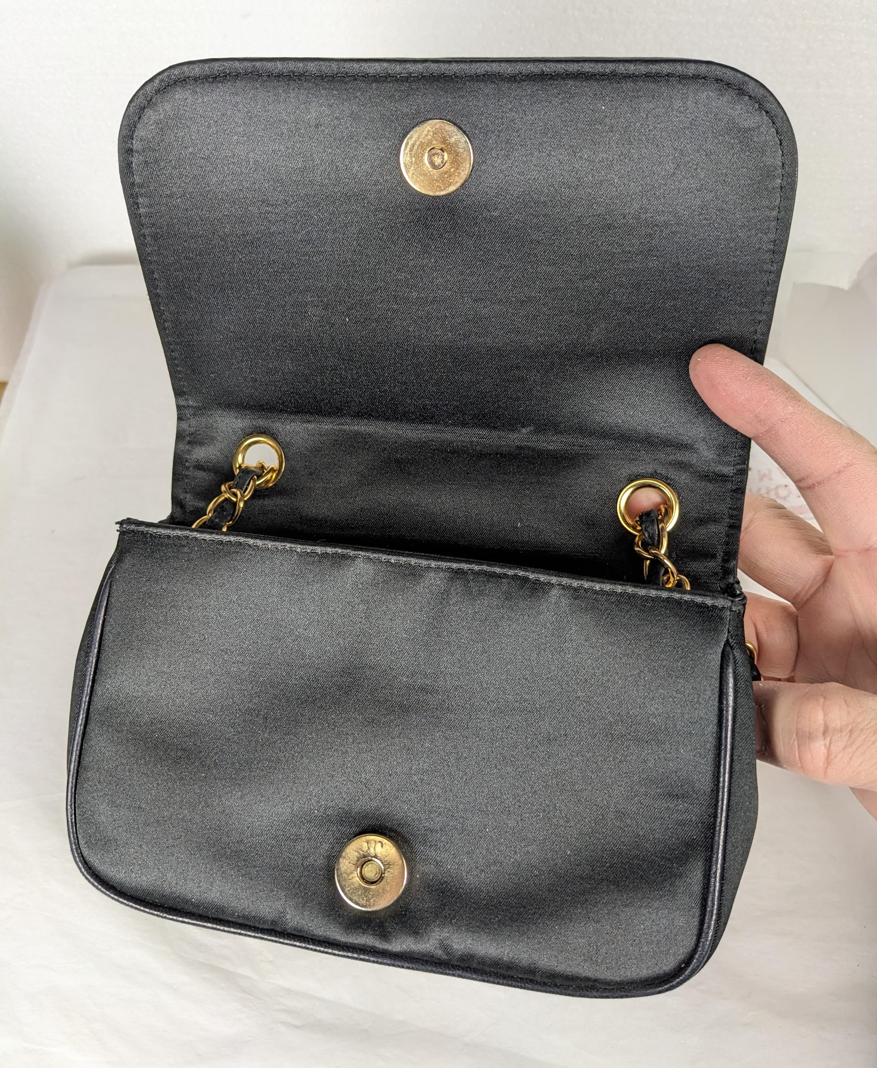 Chanel Satin and Calfskin Mini Shoulder Bag For Sale 4