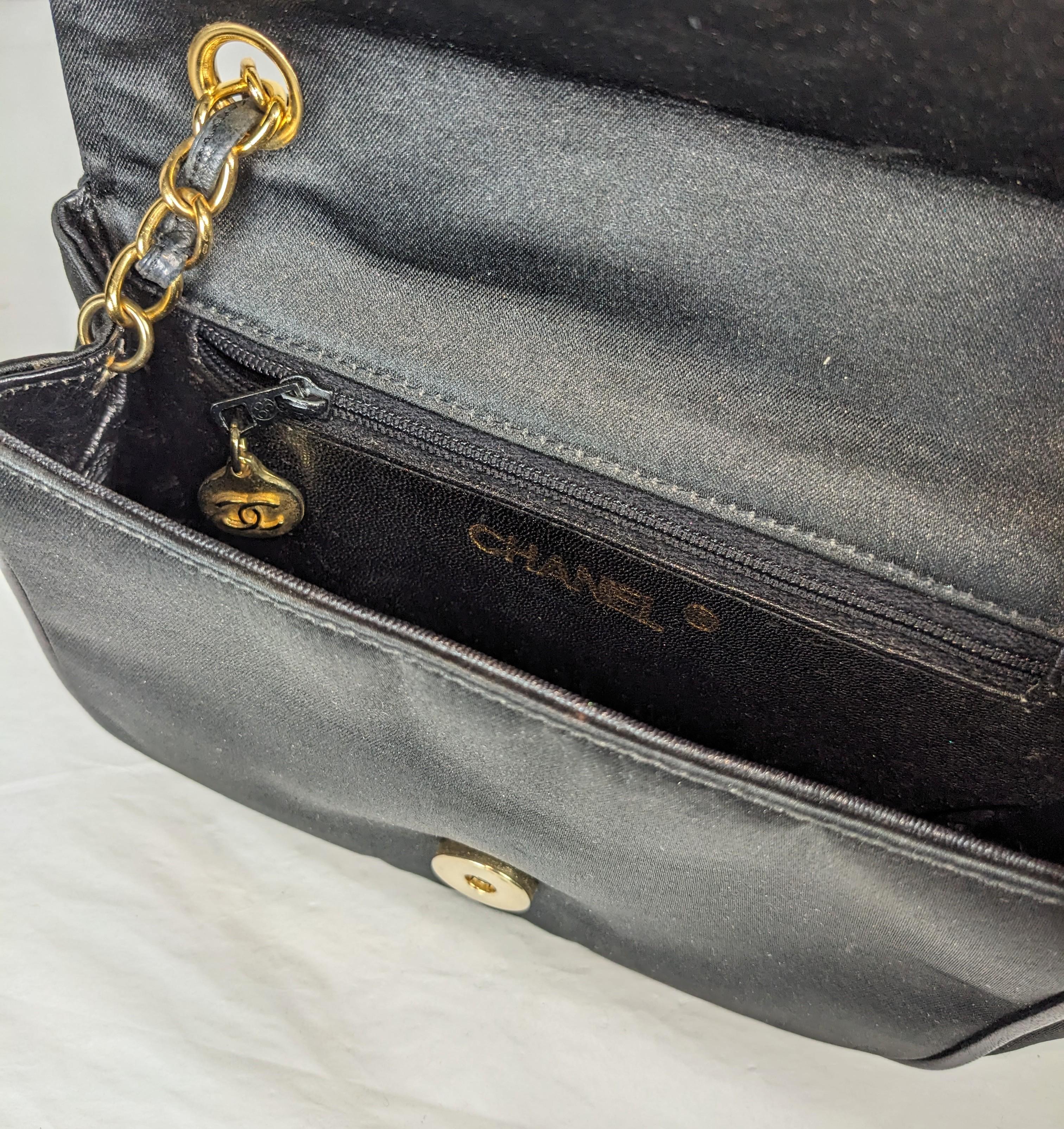 Chanel Satin and Calfskin Mini Shoulder Bag For Sale 5