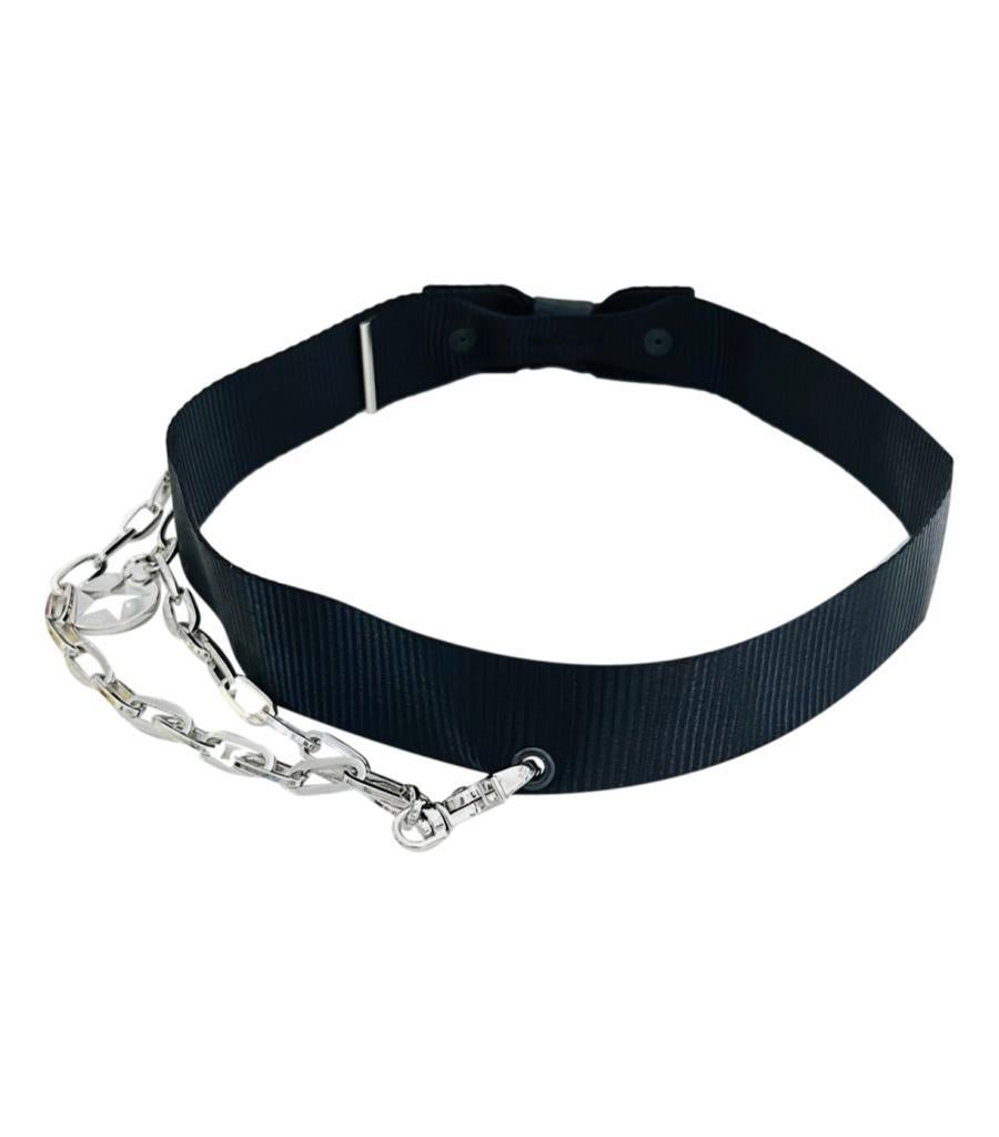 Women's Chanel Satin Bow Belt With Star 'CC' Logo Chains