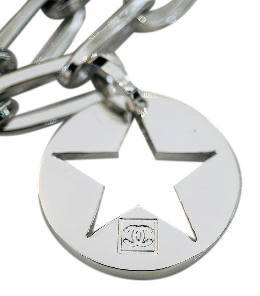 Chanel Satin Bow Belt With Star 'CC' Logo Chains 2
