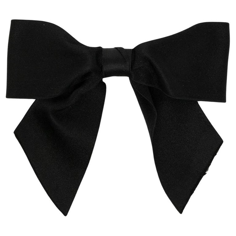 Chanel Satin Bow Hair Clip at 1stDibs